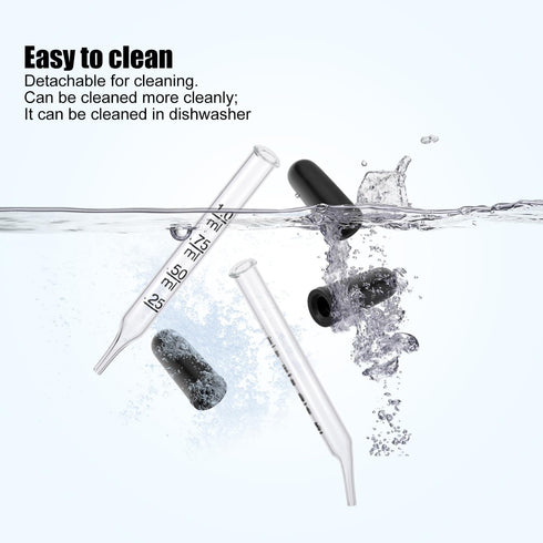 4pcs 1ml Dropper, Glass Dropper with Measurements Bent & Straight Tip Calibrated Accurate Dose Measuring Pipettes Dropper for Essential Oils, Feed...