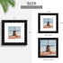 Golden State Art, 6x6 Square Picture Frame - Solid Wood with Real Glass - Display Picture 4x4 with Mat or 6x6 without Mat - Black Photo Frame for ...