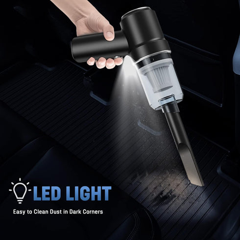 Cordless Handheld Vacuum, Car Vacuum Cleaner, Mini Hand Held Vacuuming Portable Rechargeable 2 in 1 Sucking Blowing for Home Office and Car...