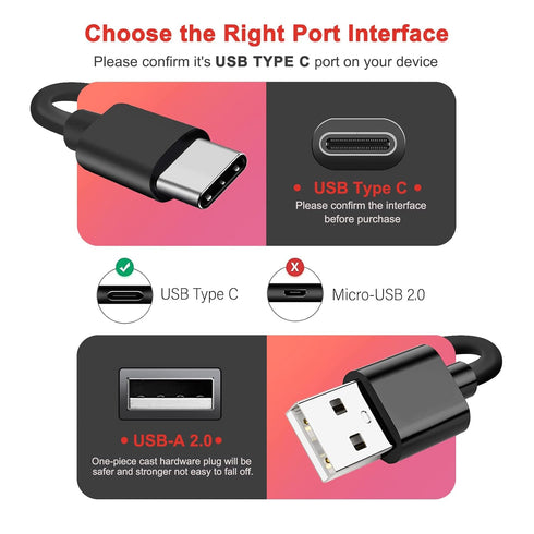 USB C Charger Cord Compatible for W-King D7 D8 D8mini D9 D9-1 D10 T9 X10 S7, Marshall Stockwell II Marshall Emberton, OontZ Angle 3 Ultra (4th Gen...