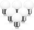 LED Vanity Light Bulb, Small Globe Christmas Light Bulbs, 15 Watts Equivalent, 1W Low Watt LED E26 Medium Screw Base Decoration Bulb, Daylight Coo...