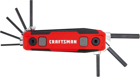 CRAFTSMAN Hex Key Set, SAE, Folding Locking 8 Piece (CMHT26025)...