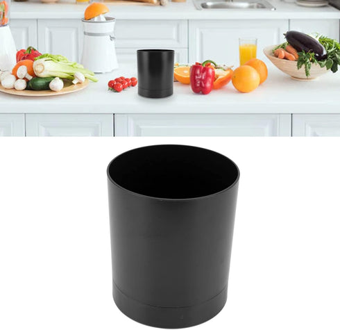 360 Degree Rotating Utensil Holder, Kitchen Cooking Utensil Crock for Countertop, Large Storage Organizer for Chopstick Tableware(Black)...