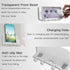 Clear Wall Mount Adhesive Phone Holder,Multi-Function Cell Phone Charging Brackets Holders,Hook for Living Room, Kitchen, Bathroom, Office,Compati...