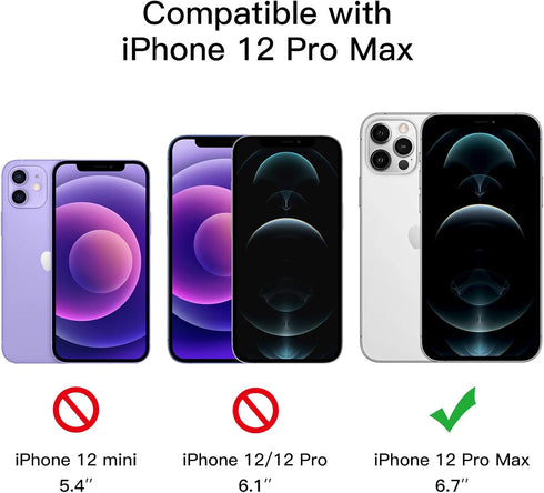 JETech Privacy Full Coverage Screen Protector for iPhone 12 Pro Max 6.7-Inch, Anti-Spy Tempered Glass Film, Edge to Edge Protection Case-Friendly,...