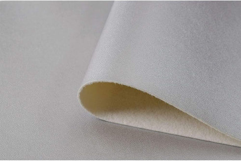 RAMYA Smooth Solid Color Faux Leather Sheets (7.8 "X53") PU Leather is Very Suitable for Making DIY Earrings, Making Crafts, Bows, Sewing (Silver)...