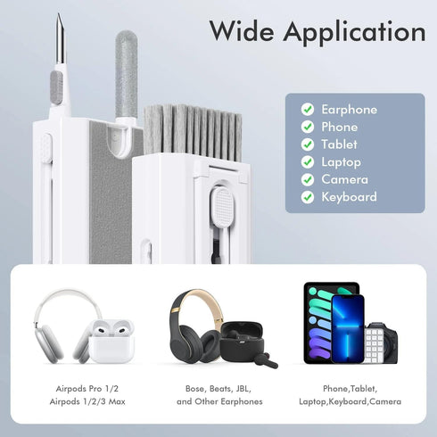 Generic 8 in 1 Multifunctional Electronic Cleaning Kit, Cleaning kit Phone, Keyboard Dust Removal Brush, Laptop, Headphones, Smartphone, Tablet Cl...