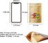 100 Pcs Resealable Stand Up kraft Paper Bags with Window for Packaging Products, Reusable Zip Lock Food Storage Pouch Bags (3.5" x 5.5")...