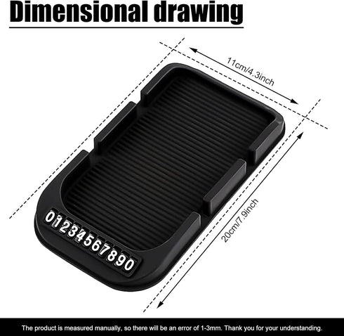 Anti-Slip Gel Pad Car Dashboard Stand for Navigation Cell Phone, Black......