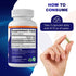 Vitamatic MSM 2000 mg with Vitamin C 75mg per Serving - 180 Veg Capsules - Vitamin C Aid in better absopriton of MSM (Methylsulfonylmethane) - Non...