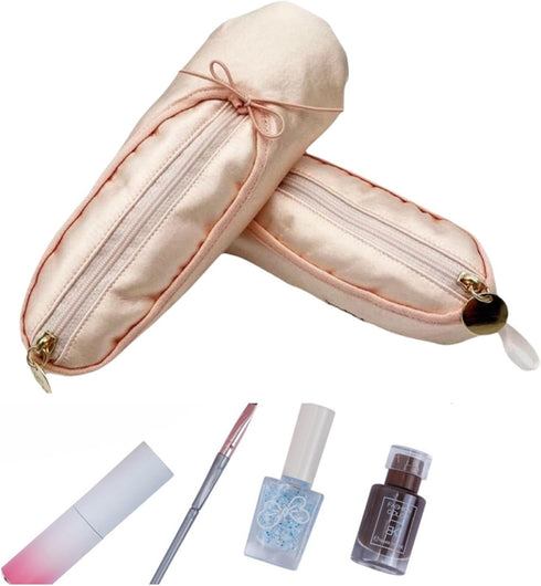 Ballet Dance Shoe Makeup Bag For Little Girls, Ballerina Slipper Makeup Pouch Bag, Ballet Pointe Shoes Gifts (2, pink)...