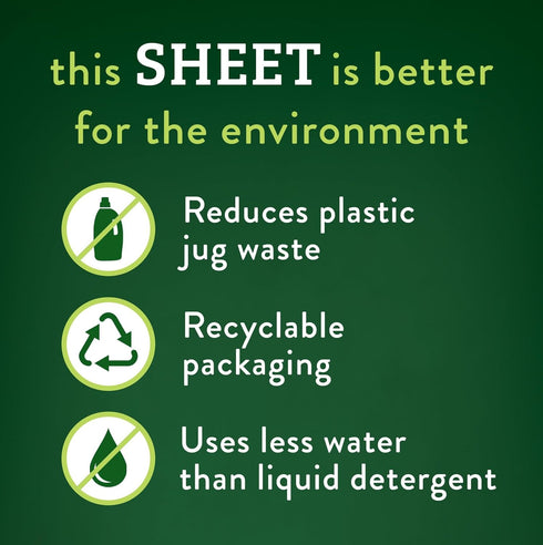 Biokleen Laundry Detergent Sheets - Free & Clear From Fragrances and Dyes, Hypoallergenic Enzymatic Cleaning - 50 Sheets, 100 Loads...