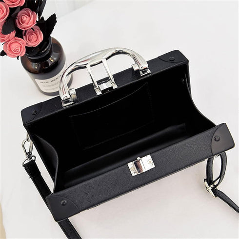 Unique Vintage Radio Shaped Cross-Body Bag Women Clip Clasp Shoulder Bag Handbag...