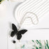 Butterfly Car Hanging Ornament, Elegant Rhinestone Car Mirror Charm Aesthetic Car Pendant for Rear View Mirror for Women (Black)...