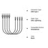 Short iPhone Charger Cable 4Pack,1FT Lightning to USB Braided Data Sync Fast Charger Cord Compatible with iPhone 12 Pro Max/12/11/11 Pro Max X XS ...