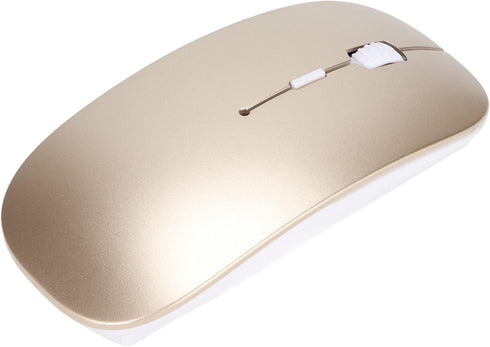 Keyboard Mouse Combo Set, 78 Keys Portable 2.4Ghz Keyboard Kit with 4 Nonslip Foot Pad Compatible with Windows Notebook Desktop etc(Gold)...