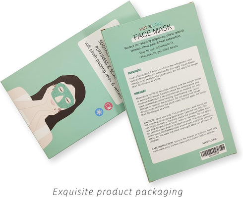 Ice Face/Eye Mask for Woman Man, Heated Warm Cooling Reusable Gel Beads ice Mask with Soft Plush Backing,Hot Cold Therapy for Facial Pain,Sleeping...