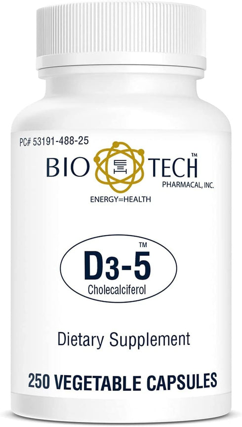 Bio-Tech Pharmacal Vitamin D3 (D3-5 5k IU, 250 Veg Count)...