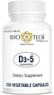 Bio-Tech Pharmacal Vitamin D3 (D3-5 5k IU, 250 Veg Count)...