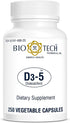 Bio-Tech Pharmacal Vitamin D3 (D3-5 5k IU, 250 Veg Count)...