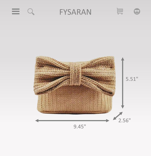 2024 Straw Clutch Purse for Women,Small Cute Bow Straw Rattan Clutch for Summer Beach Vacation Party...