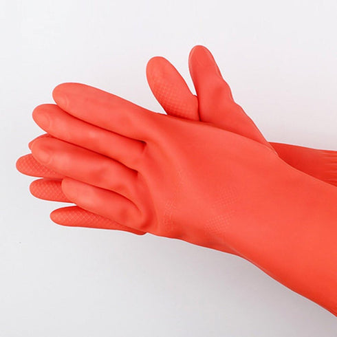 Household Arms Length Rubber Latex Cleaning Long Glove Reusable Kitchen Natural Rubber Living Wash Gloves...