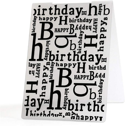 Happy Birthday Plastic Embossing Folder for Card Making, Journaling,Scrapbooking DIY Album Paper Crafts...