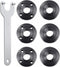 7PCS Angle Grinder Nut Angle Grinder Wrench Kit 5/8-11 Flange Metal Lock Nut with Spanner for Compatible with Dewalt Milwaukee Makita 193465-4 Met...
