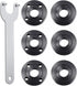 7PCS Angle Grinder Nut Angle Grinder Wrench Kit 5/8-11 Flange Metal Lock Nut with Spanner for Compatible with Dewalt Milwaukee Makita 193465-4 Met...