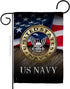 US Navy Military Tapestry Armed Forces Home Decor Memorabilia Banner United State Wall Americana Decorations Remembrance Retire Outdoor Memorial Y...