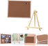 STOBOK Wooden Frame Message Board Notice Board Small Staples Cork Board Tack Board Wood Easel Display Stand Cork Notice Board Decorative Hanging P...