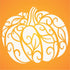Fancy Pumpkin Stencil, 8 x 6.5 inch (L) - Decorative Halloween Thanksgiving Vegetable Pumpkin Stencils Template for Painting...