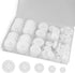 Premium 100 Pcs Resin Sewing Buttons, Eco-Friendly 4-Hole Craft Buttons, 5 Sizes of Black Round Mixed Buttons Suitable for Sewing, DIY and Holiday...