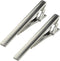 Roctee 2pcs Tie Bars for Men Silver 2.4 Inch, Tie Clip Tack Pin Pinch Tie Clip Clasp Set for Classic Style Ties Neckties for Men Suit Accessories ...