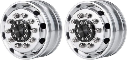 2pcs Metal Front Wheel Hubs Rims for 1/14 Tamiya Tractor Climbing Trailer RC Car Upgrade Parts...
