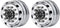 2pcs Metal Front Wheel Hubs Rims for 1/14 Tamiya Tractor Climbing Trailer RC Car Upgrade Parts...