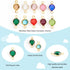 UNICRAFTALE 40pcs 10 Colors 1.5mm Hole 304 Stainless Steel Rhinestone Links Connectors Flat Round Birthstone Links Charm Glass Connector Charms Dr...