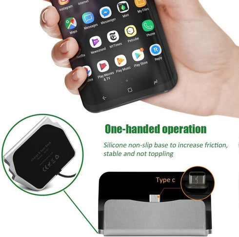 USB C Charging Dock Stand, Fast Charing Station for iPhone 15 Series, Samsung Galaxy, Switch/Switch Lite, LG, HTC, and More Type-C Phones...