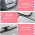 Pack-2 HD Convex Wide Angle Looking Glass, 3.74" x 1.41" Rectangular Curved Blind Spot Mirror, General Motors Parking Aid Tool, Universal for Most...