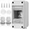 Waterproof Distribution Protection Box, ABS Plastic Breaker Electrical Box and Transparent Cover IP65, for Indoor Outdoor Wall Circuit Breaker (HT...