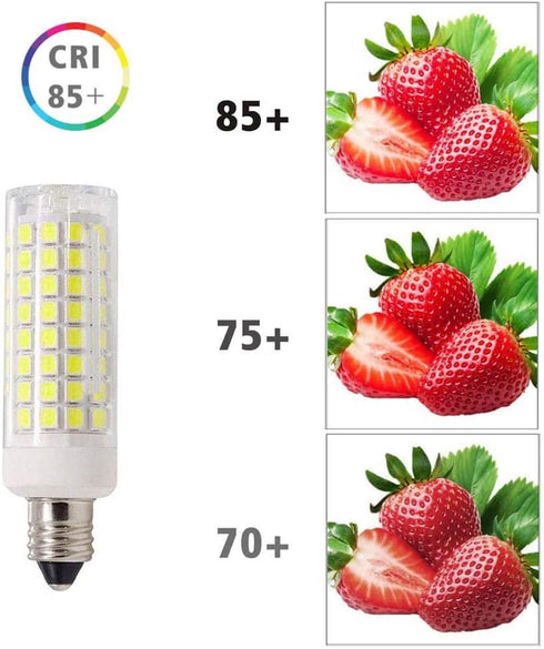 Lxcom Lighting Dimmable E11 LED Corn Bulb 10W Mini Ceramic Candelabra Bulbs (6 Pack)- 102 LEDs 2835 SMD 100W Equivalent Daylight White 6500K T3/T4...