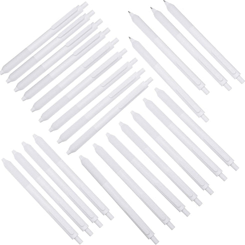 24 Pieces Retractable Gel Pens 0.5 mm Fine Point Ballpoint Rollerball Pens Refillable Long Lasting Smooth Black Ink Fine Point Pen with Comfortabl...