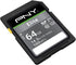 PNY 64GB Elite Class 10 U1 V10 SDXC Flash Memory Card - 100MB/s, Class 10, U1, V10, Full HD, UHS-I, Full Size SD...