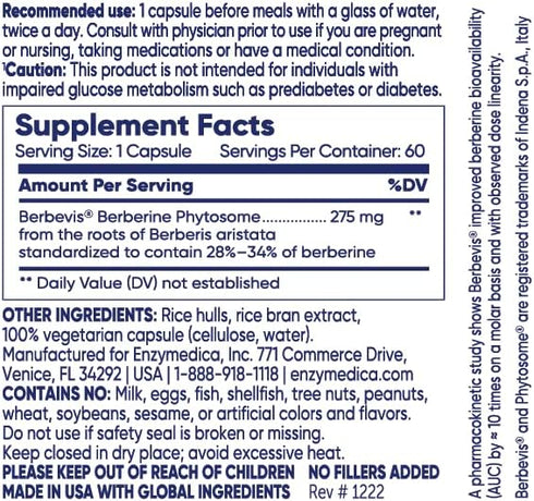 Enzymedica, Berberine Phytosome...