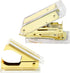 MultiBey Mini Gold Stapler with Staples, Acrylic Metal Desk Stapler with 26/6 Staples, 18 Sheets Capacity, Small Stapler for Women, Girls, Teenage...