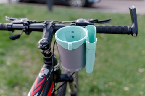 Bike Cup Holder Handlebar Cruiser with Cell Phone Holder Key Holder for Bicycle Motorcycle Scooter Boat Green...