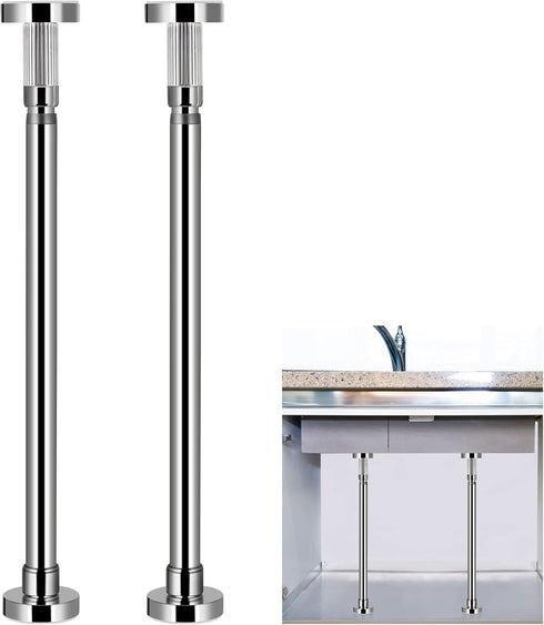 2 Pcs Undermount Sink Brackets Adjustable, Stainless Steel Sink Support Legs, Drill Free Sink Installation and Repair Kit System for Kitchen, Bath...