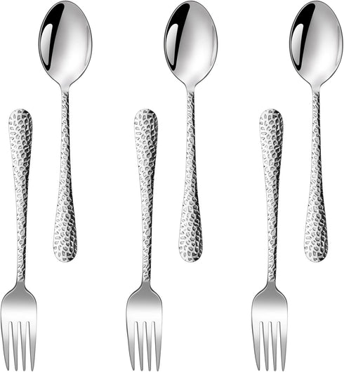 TeamFar Child Utensils, Stainless Steel Kids Silverware Children Spoons & Forks for Self Feeding at Home & Preschool, Healthy, Mirror Polished & H...
