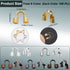 1 Box 600Pcs Wire Guard Loops Guardians Wire Protector Jewelry Brass U Shaped Small Double Holes Thread Wire Protectors for Jewelry Making Necklac...
