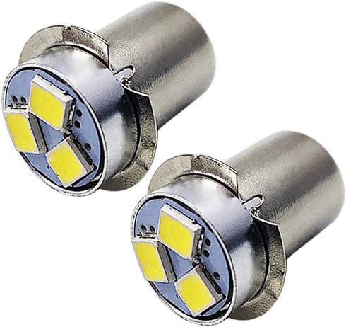 Ruiandsion 2pcs P13.5S LED Bulb 3V White 2835 3SMD Chips LED Bulb Upgrade for Flashlights Torch Light,Non-Polarity...